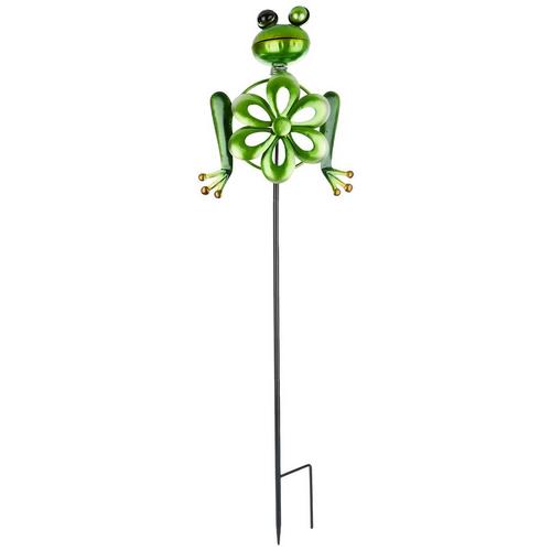 Frog Wind Spinner Garden Decor