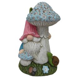 Fancy That 16 in. Gnome and Mushroom LED Decor