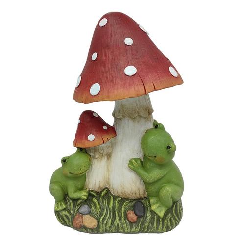 Fancy That 16.5 in. Mushroom and Frog Decor