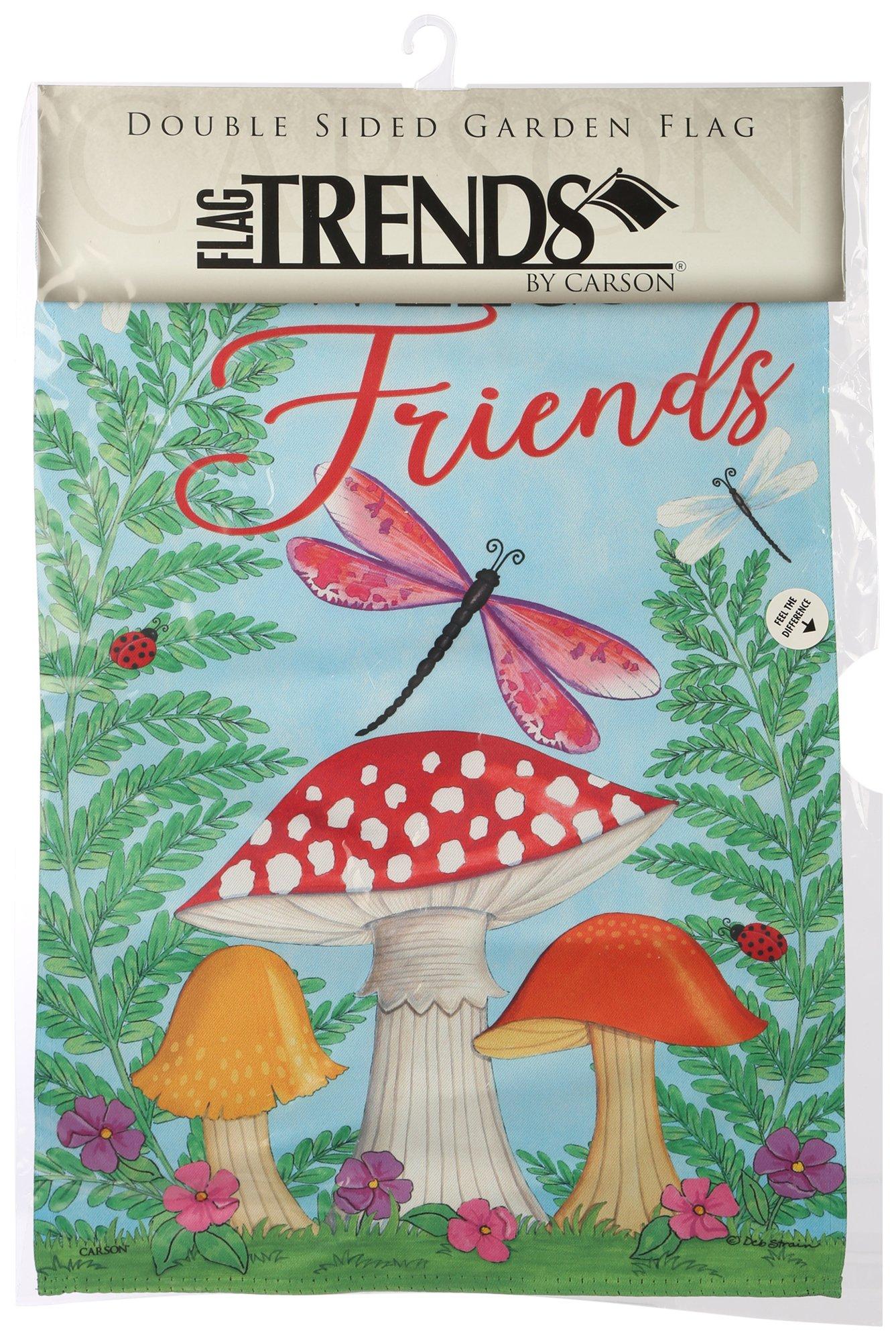 Carson Home Accents 12x18 Mushroom Friends Garden Flag