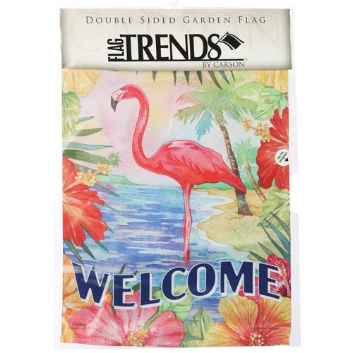 Carson Home Accents 12x18 Double Sided Flamingo Garden