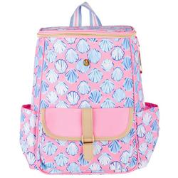Clam Print Backpack Cooler
