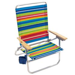 4 Position Easy In Easy Out Stripe Beach Chair