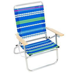 Rio 3 Position Wood Arm Beach Chair