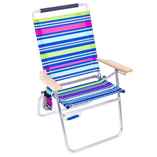 Shelter Logic Hi Boy Striped Beach Chair