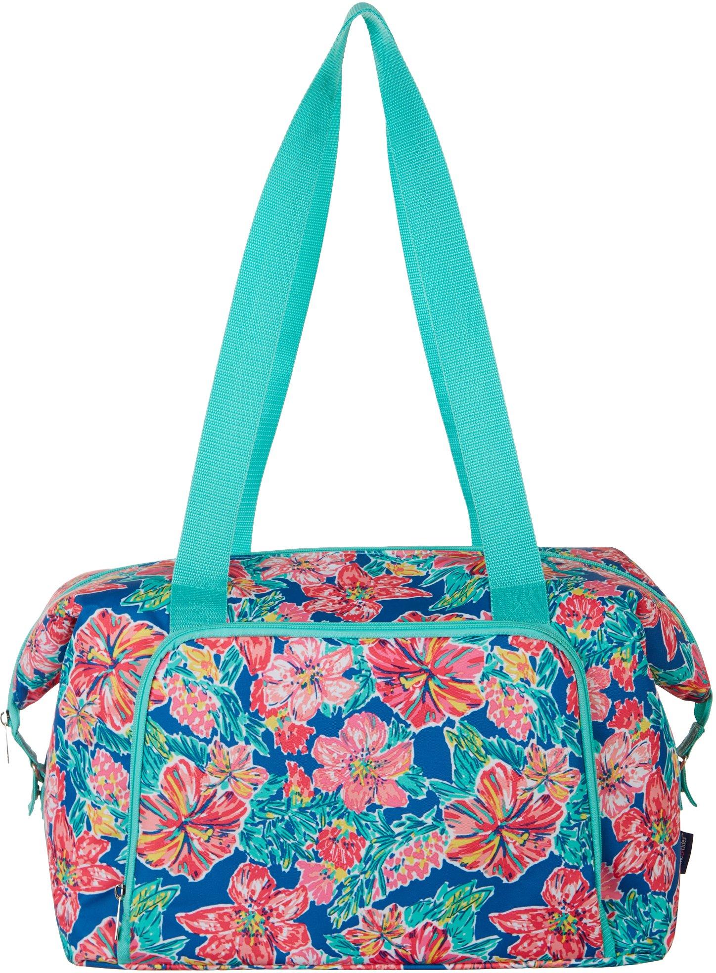 floral duffle bags