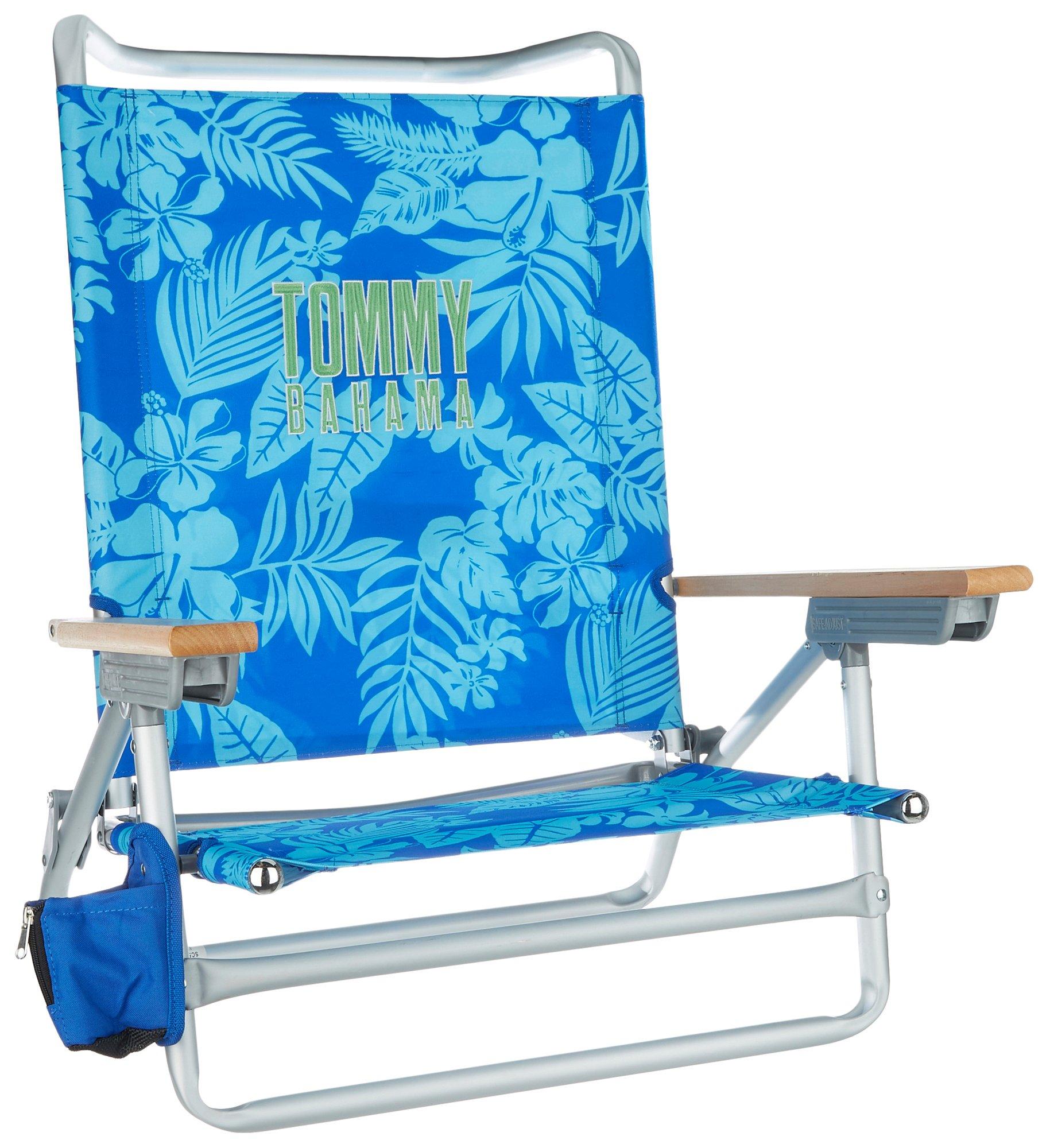 Tommy Bahama 5 Position Hibiscus Lay Flat Beach Chair