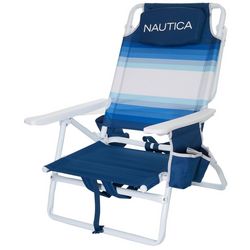 Nautica 5 Position Striped Beach Chair