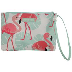 Flamingo Print Swimsuit & Utility Bag