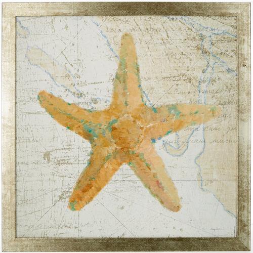 Americanflat 15x15 Geographical Starfish Framed Wall Art