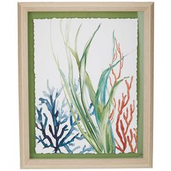 Americanflat 12x14 Coral & Seaweed Framed Wall Art