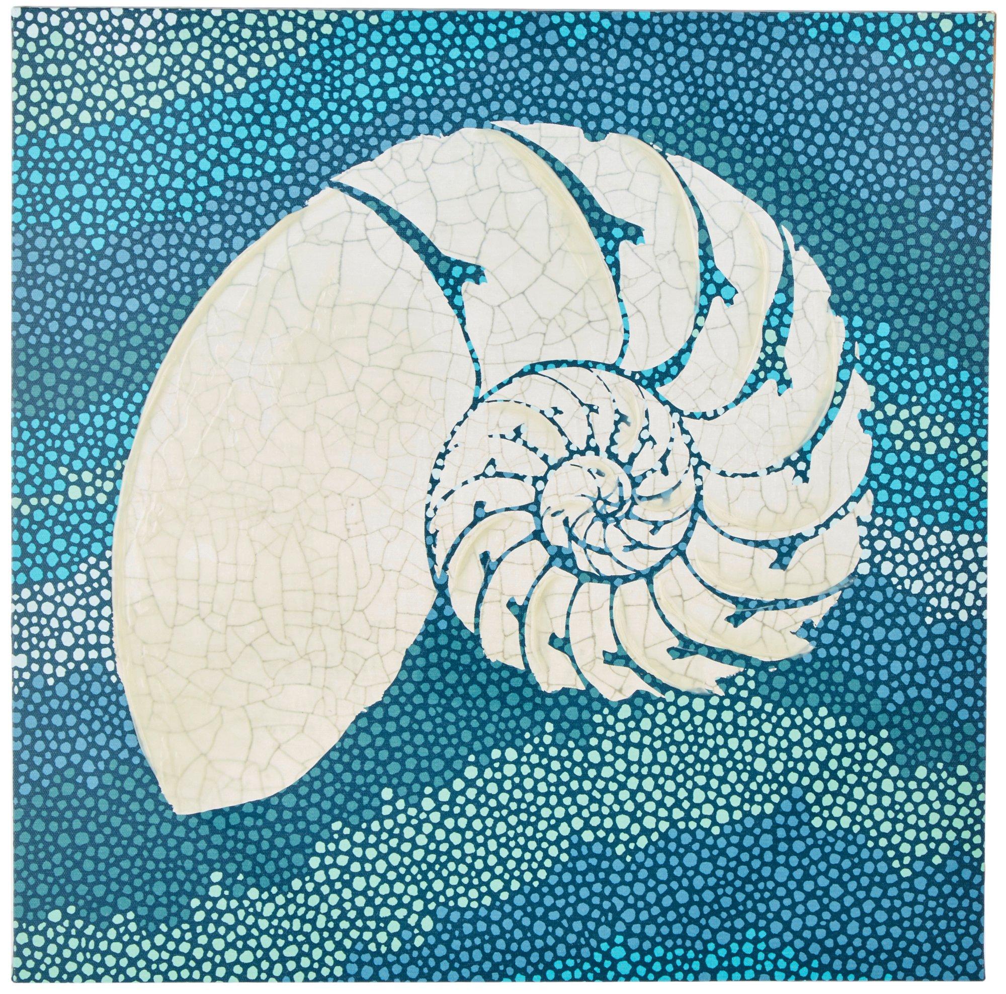 Sea Glass Shell Canvas Wall Art