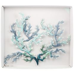 Coastal Home 23in Metal Coral Cluster Wall Decor