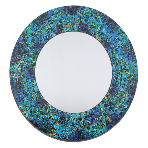 JD Yeatts 16in Mosaic Tile Wall Mirror