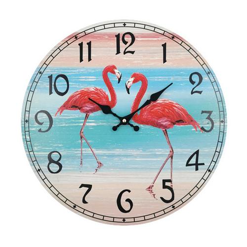 JD Yeatts Flamingo Duo Wooden Clock