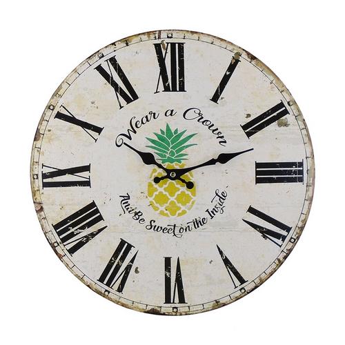 JD Yeatts Pineapple Wooden Clock