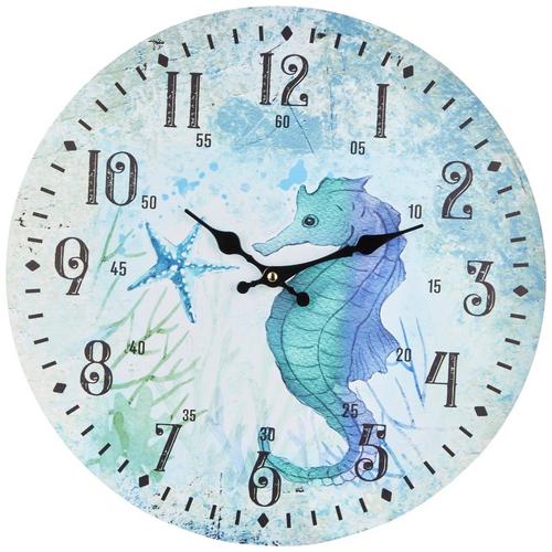 JD Yeatts Sea Horse Wall Clock