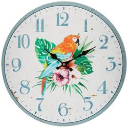 JD Yeatts Parrot Wall Clock