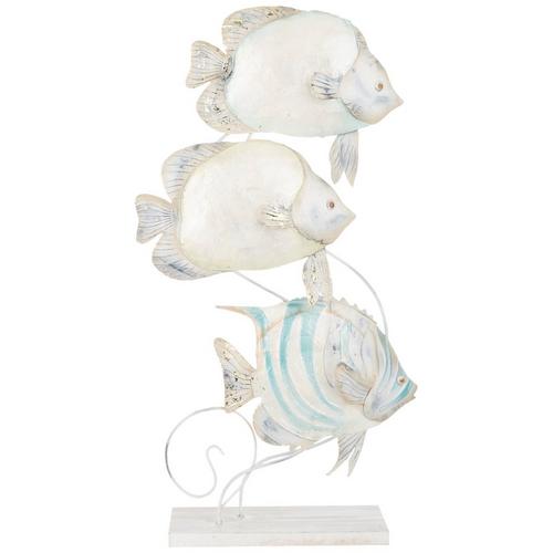 Coastal Home 19in 3pc Vertical Fish Accents