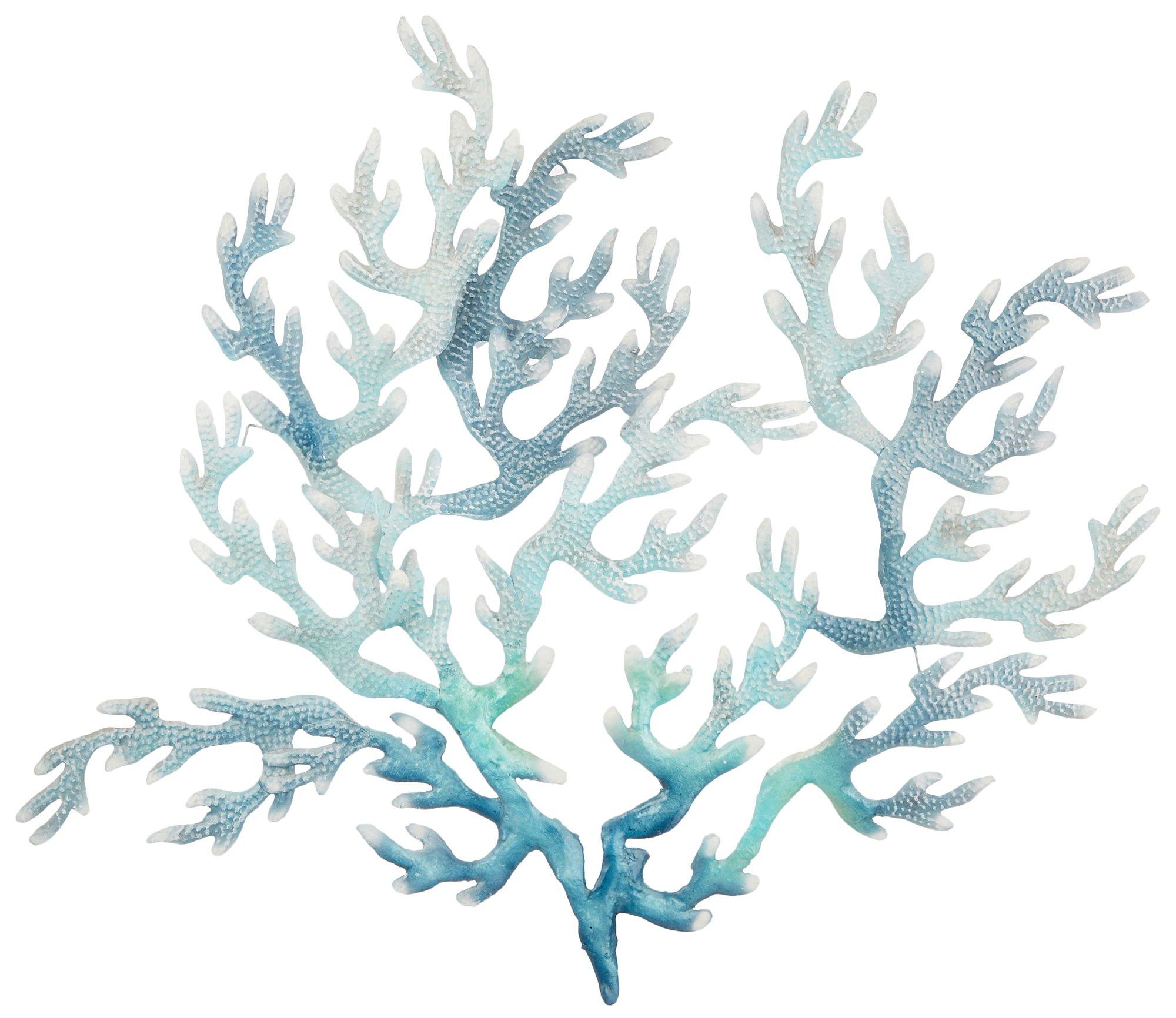 Coastal Home Layered Coral Metal Wall Decor