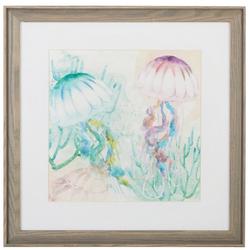 Watercolor Jellyfish Framed Wall Art