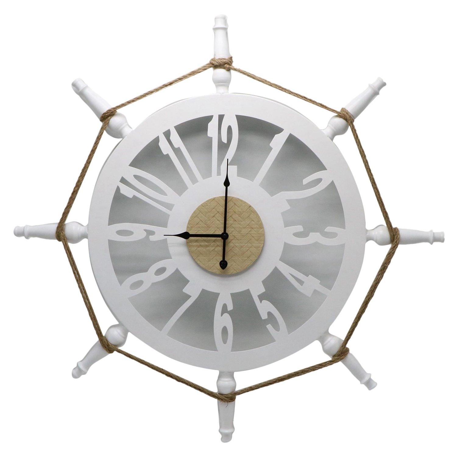 Coastal Home Ship Wheel Clock