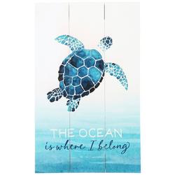 Wooden Sea Turtle Decorative Sign