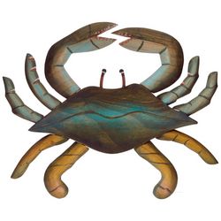 T.I. Design Crab Wood Carved Wall Art