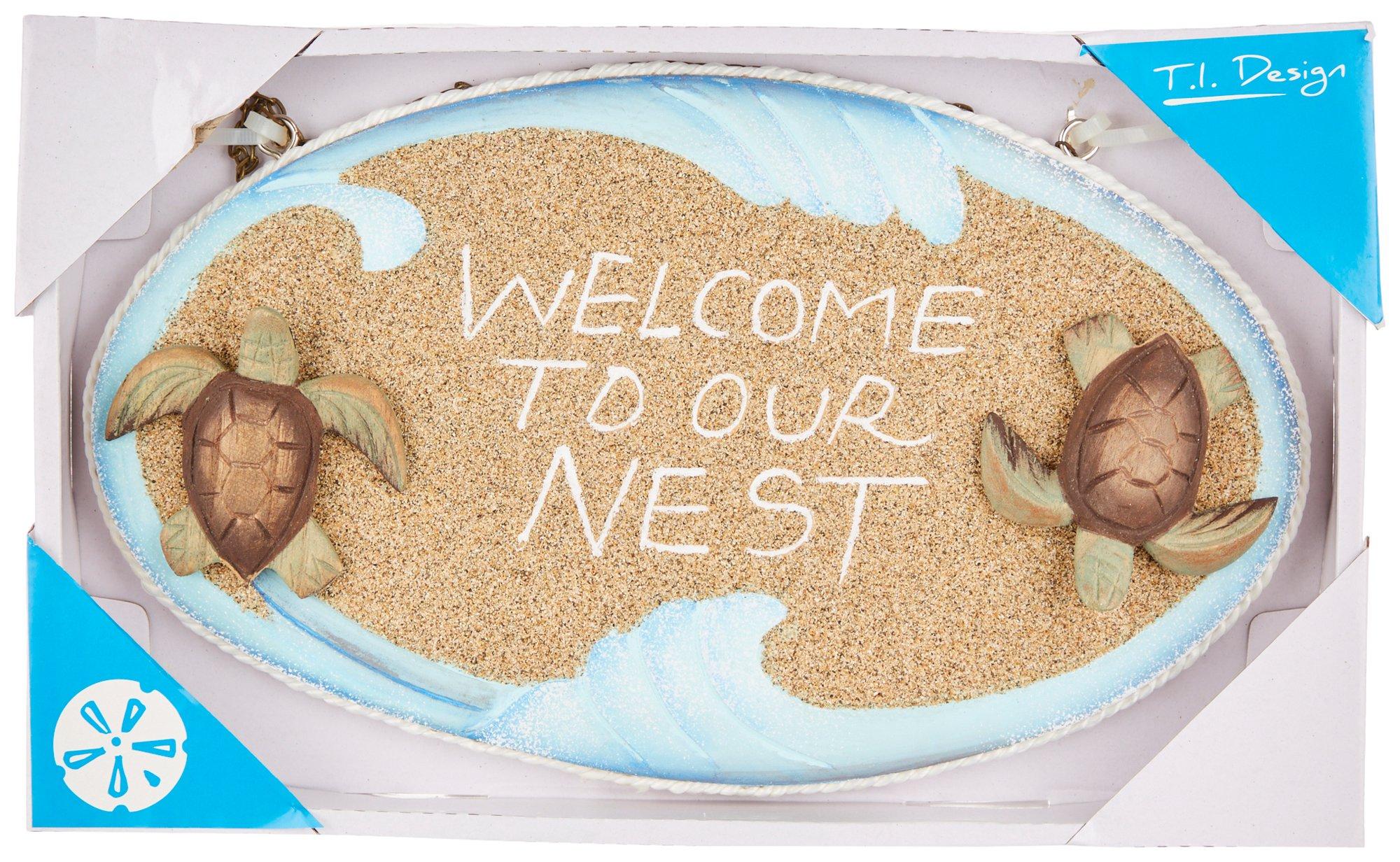 T.I Design Welcome to Our Nest Sign Decor