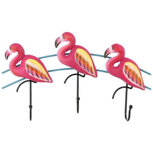 T.I Design Triple Flamingo Wall Hooks