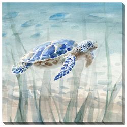 Coastal Home Undersea Turtle Canvas Wall Art