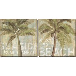 Streamline Art 2-pc. Seaside Palm Tree Canvas Wall Art