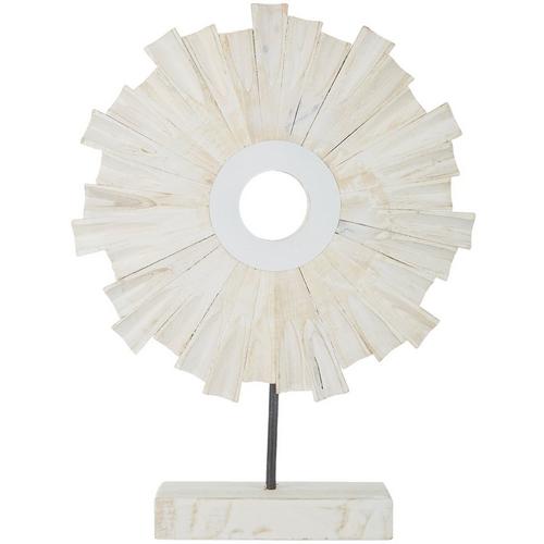 Home Essentials 18in Fan On Disk Wood Decor