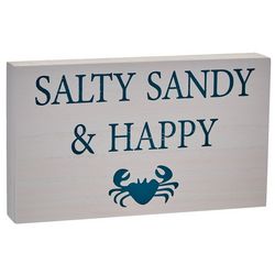 Home Essentials Salty Sandy & Happy Block Sign