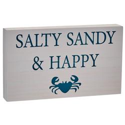 Salty Sandy & Happy Block Sign