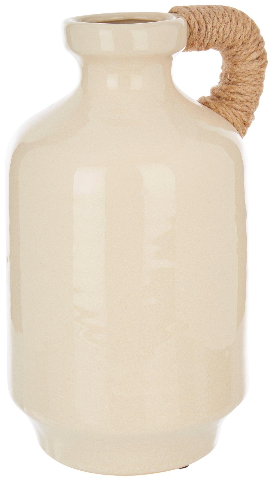 Home Essentials 11'' Ceramic Jute Bottle Home Accent