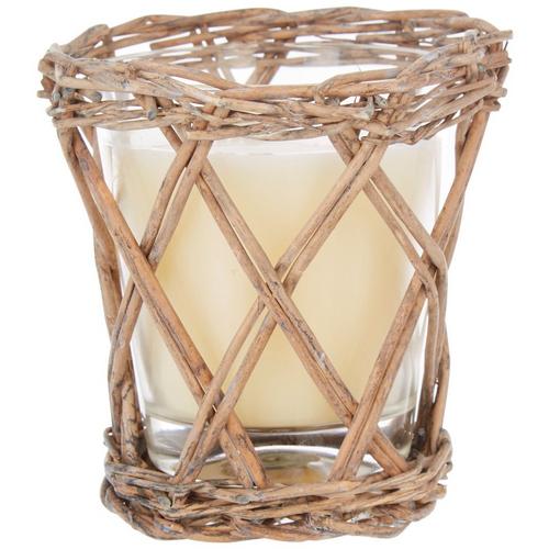 5 Oz Woven Wicker Willow Jar Candle
