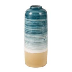 16in Striped Marbled Cylinder Vase