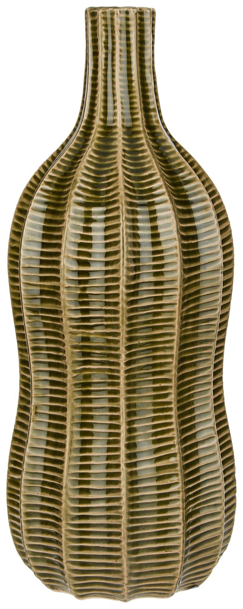 16in Wavy Ribbed Vase