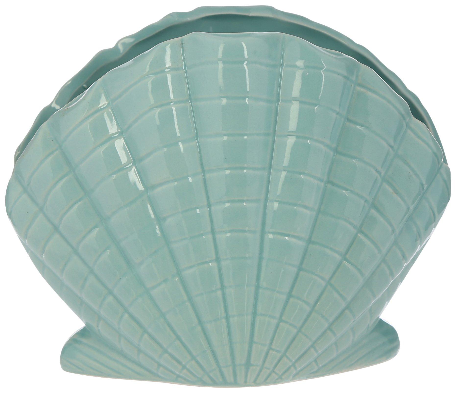 6.5 in Ceramic Seashell Home Accent