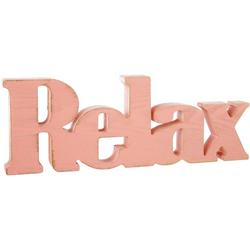 15in Block Relax Tabletop Sign