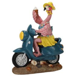 Flamingo on Scooter Figurine
