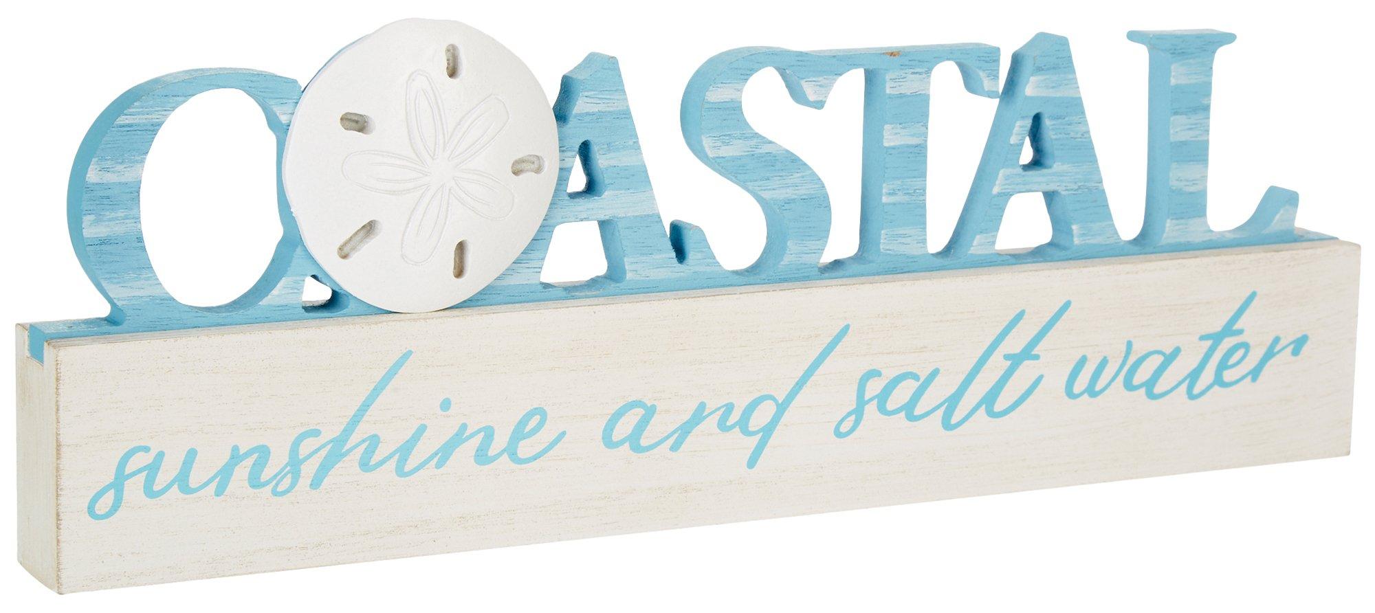 Coastal Home Coastal Sand Dollar Tabletop Block Decor ...