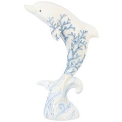 Fancy That 12 in. Coral Dolphin Decor