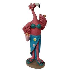 12in Beach Flamingo Resin Figurine
