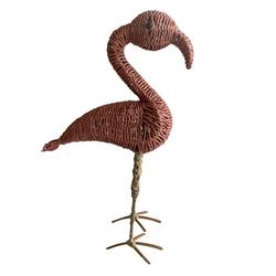 22in. Wicker Flamingo Figurine