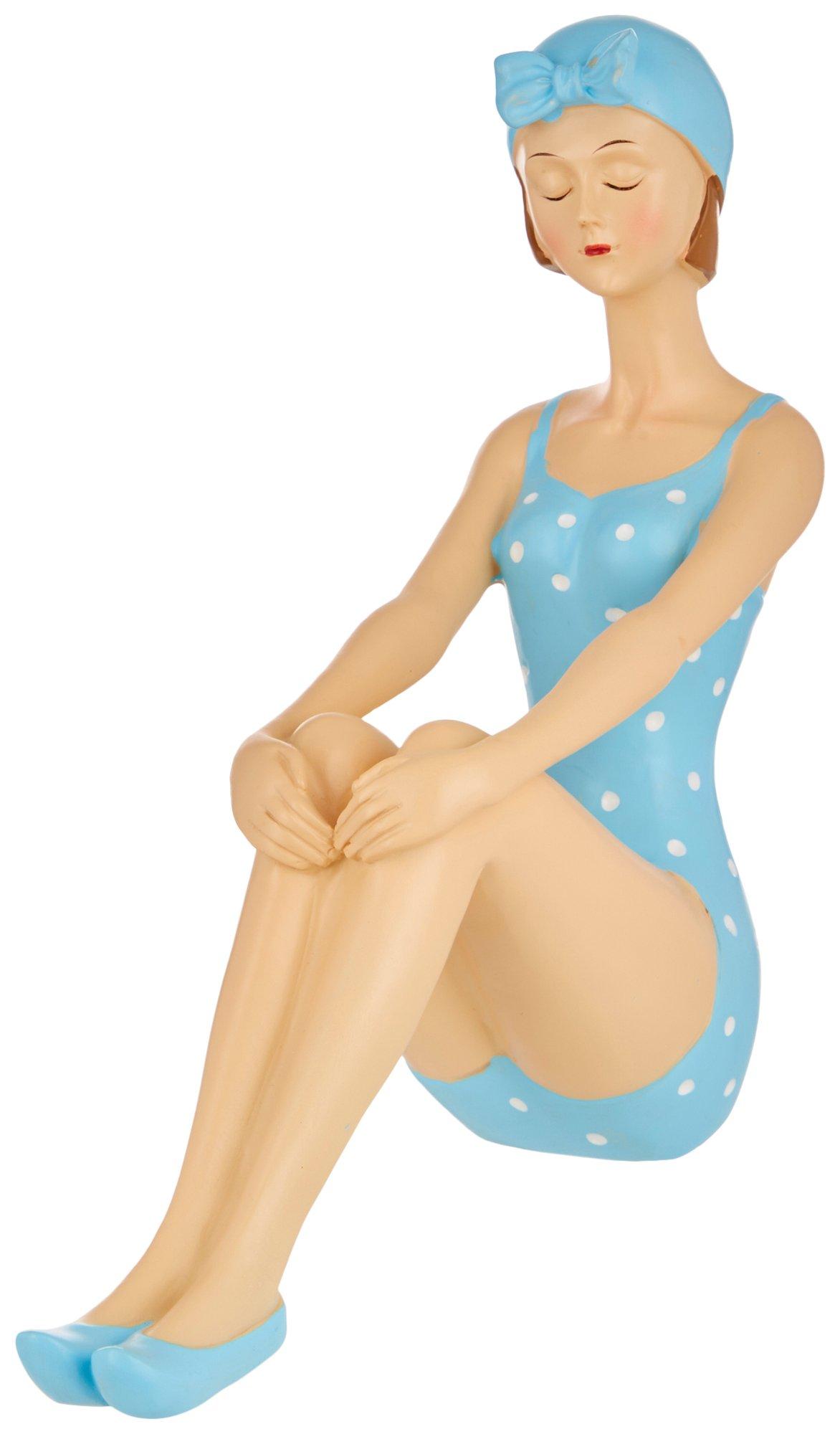 Fancy That 8 in. Vintage Swimmer Lady Decorative