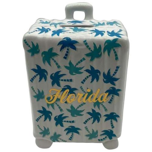 Coastal Home Palm Tree Suitcase Bank