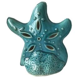 Ceramic LED Starfish On Rock