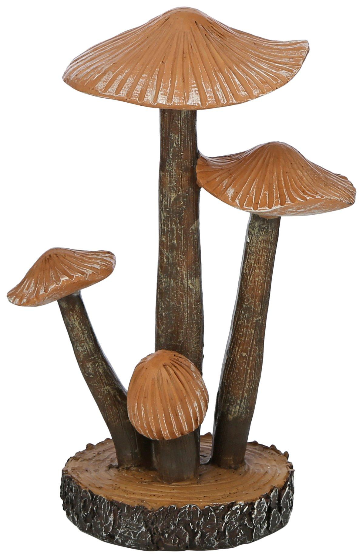 Resin Mushroom Cluster Statuette